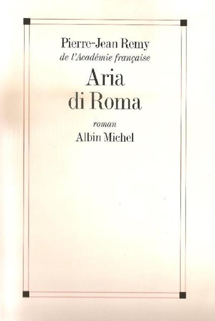 Aria di Roma - Pierre-Jean Remy - copertina