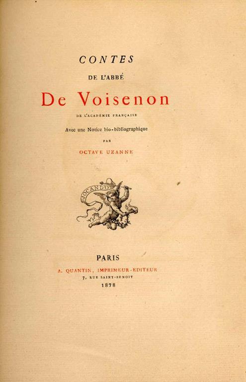 Contes de L'Abbé De Voisenon - copertina