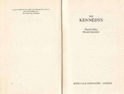 The Kennedys - Peter Collier - copertina