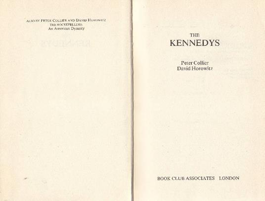 The Kennedys - Peter Collier - copertina