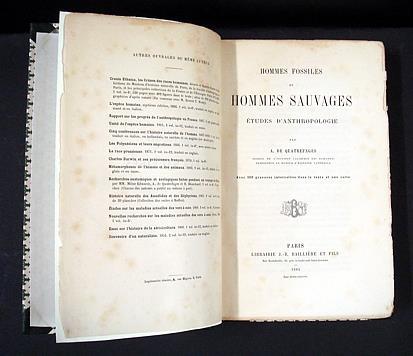 Hommes fossiles et hommes sauvages. Etudes d'anthropologie - Jean-Louis Quatrefages de Breau - 2
