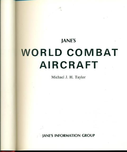 Janès world combat aircraft - Michael J. Taylor - copertina