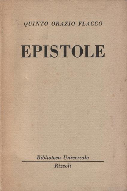 Epistole - Q. Flacco Orazio - copertina