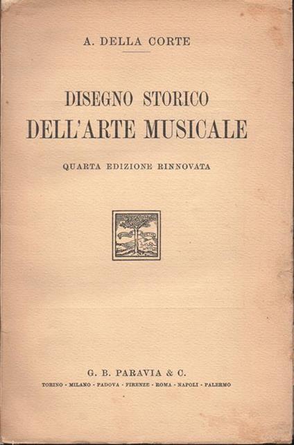 Disegno storico dell'arte musicale. Quarta edizione rinnovata - Andrea Della Corte - copertina