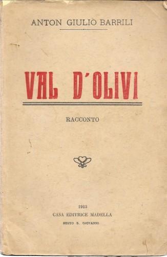 Val d'Olivi. Racconto - Anton G. Barrili - copertina