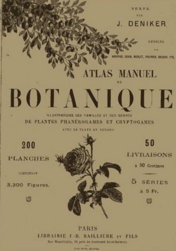 Atlas manuel de Botanique - J. Deniker - copertina