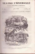 TEATRO UNIVERSALE raccolta enciclopedica e scenografica pubblicata da una società di librai italiani, Anno IX