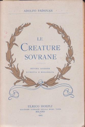 Le Creature Sovrane - Adolfo Padovan - copertina
