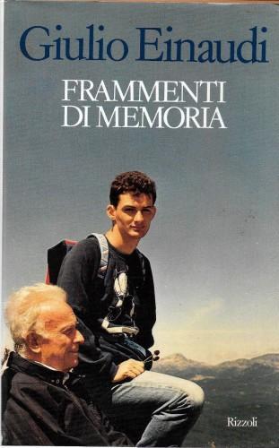 Frammenti di memoria - Giulio Einaudi - copertina