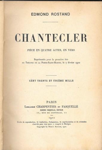 Chantecler - Pièce En Quatre Actes, En Vers - Edmond Rostand - copertina