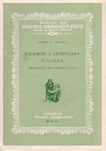 Saggistica letteraria italiana. Bibliografia per soggetti: 1938. 1952