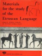 Materials for the Study of the Etruscan Language