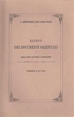 Elenco dei documenti orientali e delle carte nautiche e geografiche che si conservano negli Archivi di Stato di Firenze e di Pisa