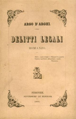 Delitti legali - Argo D'Arghi - copertina