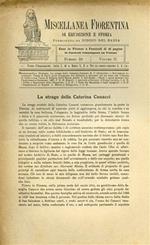 La strage della Caterina Canacci. Miscellanea Fiorentina di Erud