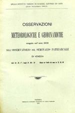 Osservazioni meteorologiche eseguite nell'anno 1909 nell'Osservatorio del Seminario Patriarcale di Venezia