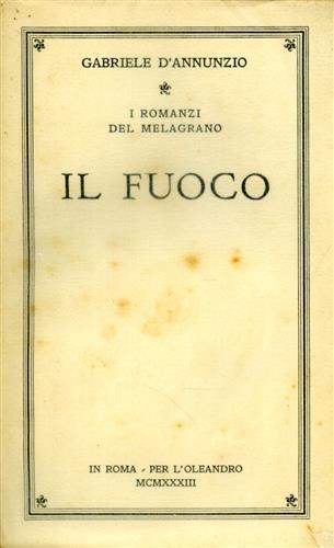 Il fuoco - Gabriele D'Annunzio - copertina