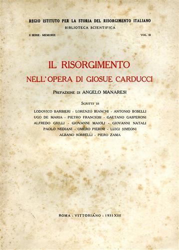 Il Risorgimento nell'opera di Giosue Carducci - copertina
