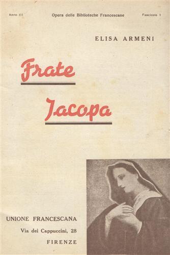 Frate Jacopa ( Giacomina de' Settesoli ) - Elisa Armeni - copertina