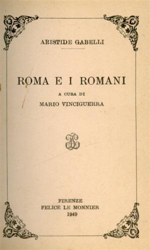 Roma e i Romani - Aristide Gabelli - copertina