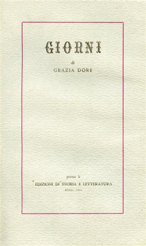 Giorni - Grazia Dore - copertina