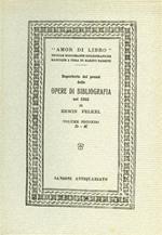 Repertorio dei prezzi delle opere di bibliografia nel 1952. I:A-C pp.136. II:D-K pp.152. I