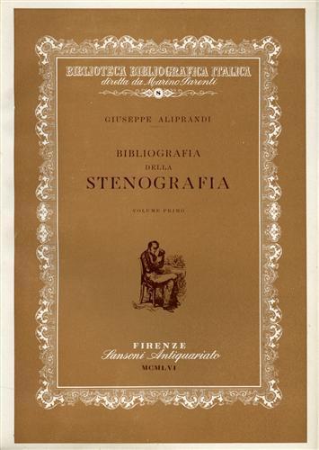 Bibliografia della stenografia - Giuseppe Aliprandi - copertina