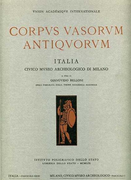 Corpus Vasorum Antiquorum. Civico Museo Archeologico di Milano - copertina