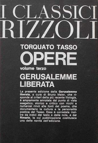 Gerusalemme liberata. Con rimario e indici. Origine Antica della cultura in Roma - Torquato Tasso - copertina