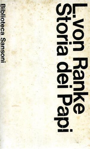 Storia dei Papi - Leopold von Ranke - copertina