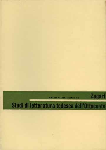 Studi di letteratura tedesca dell'Ottocento - Luciano Zagari - copertina