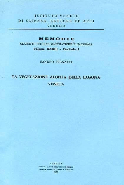 La vegetazione alofila della Laguna Veneta - Sandro Pignatti - copertina
