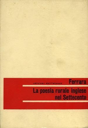 La poesia rurale inglese nel Settecento - Fernando Ferrara - copertina