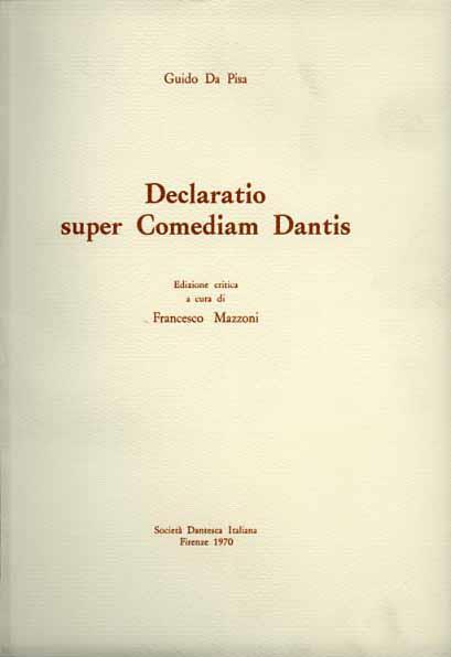 Declaratio super Comediam Dantis - Guido da Pisa - copertina