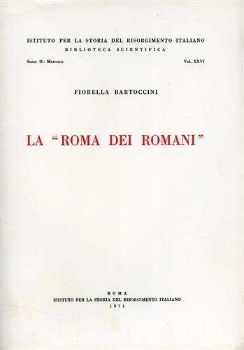 La Roma dei Romani - Fiorella Bartoccini - copertina