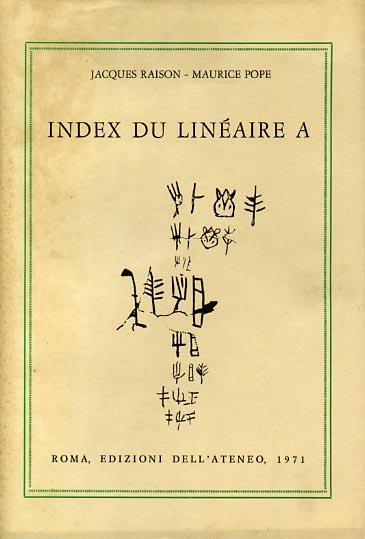 Index du linéaire A - Jacques Raison - 2
