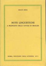 Note linguistiche a proposito delle tavole di Eraclea