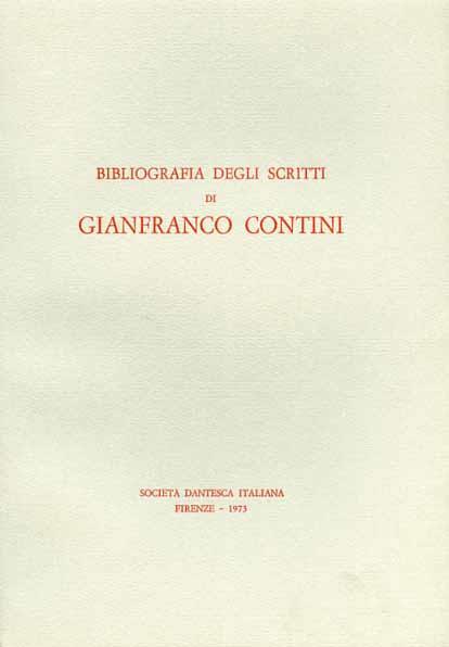 Bibliografia degli scritti di Gianfranco Contini - 2