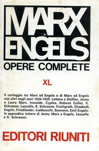 Opere complete - Karl Marx,Friedrich Engels - copertina