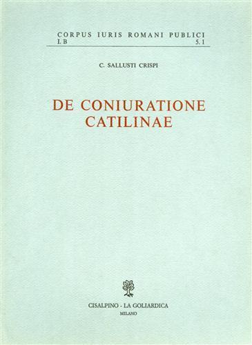 De coniuratione catilinae - C. Crispo Sallustio - copertina