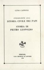 Introduzione alla Istoria civile dei Papi. Storia di Pietro Leopoldo
