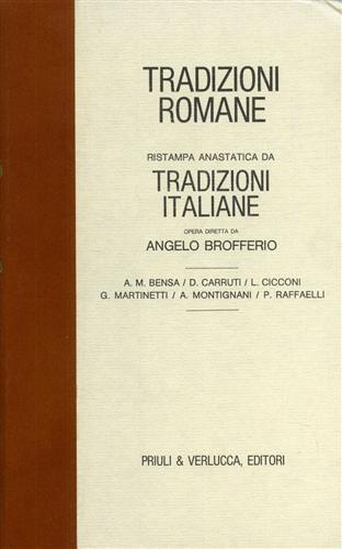 Tradizioni romane - A. M. Bensa - copertina
