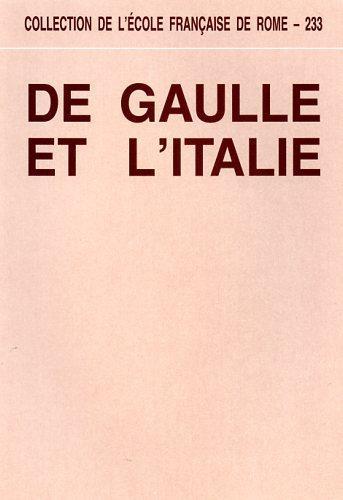 De Gaulle et l'Italie - copertina