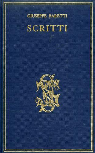Scritti - Giuseppe Baretti - copertina