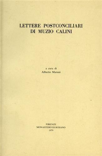 Lettere postconciliari di Muzio Calini. (la pubblicazione di questa ra - Muzio Calini - copertina