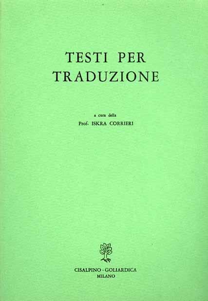 Testi per traduzione - copertina
