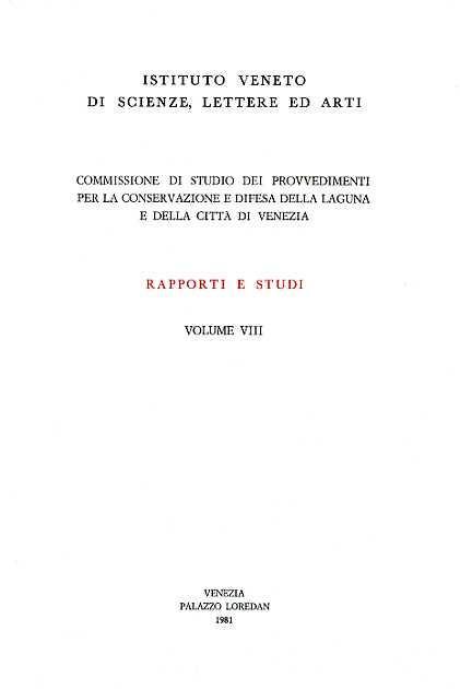 Commissione di Studio dei Provvedimenti per la conservazione e Difesa della Laguna e della città di Venezia. vol - copertina