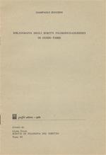 Bibliografia degli scritti filosofico - giuridici di Guido Fasso'