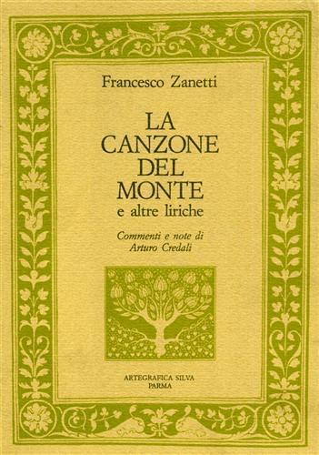 La Canzone del Monte e altre liriche - Francesco Zanetti - copertina
