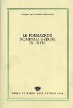 Le formazioni nominali greche in - NTH -